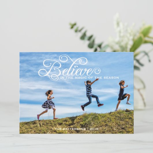 信じ |祝日案内モダン写真カード シーズンカード (スタンド正面)