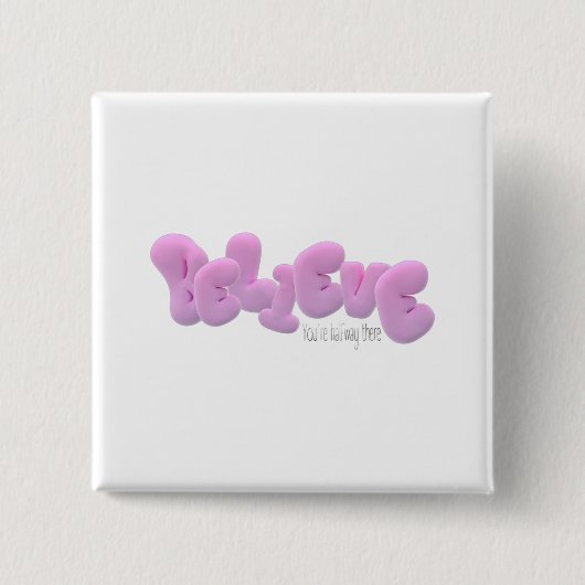 信じ 缶バッジ (正面)