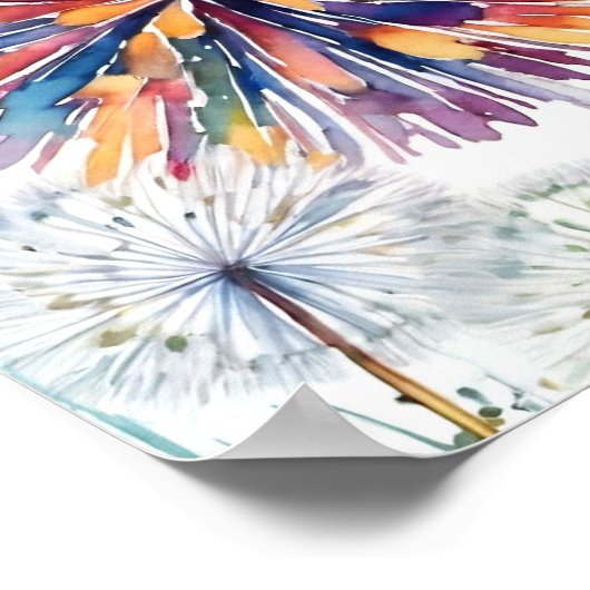 信じ!雑草を願うタンポポ ポスター (角)