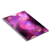 "信じ"黒いスクリプト、紫のキラキラの日記 ノートブック (右側)