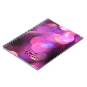 "信じ"黒いスクリプト、紫のキラキラの日記 ノートブック (左側)