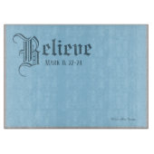 信じ - 15インチx 11インチガラス製カッティングボード カッティングボード (正面)