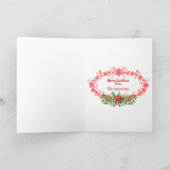 信じ!/ Red Starsクリスマス写真テンプレート シーズンカード (内部)