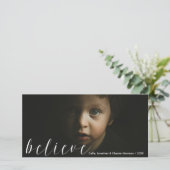 信じ | Soulful モダン Beauty Holiday Photo シーズンカード (スタンド正面)