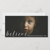 信じ | Soulful モダン Beauty Holiday Photo シーズンカード (正面)