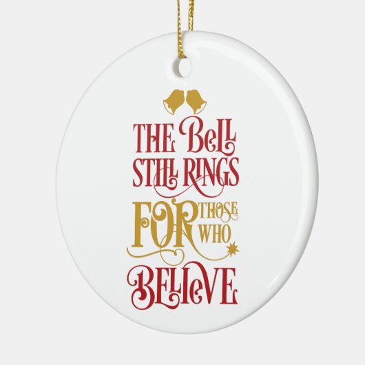 信じ | The Bell Stillリングや輪クリスマス セラミックオーナメント (左)