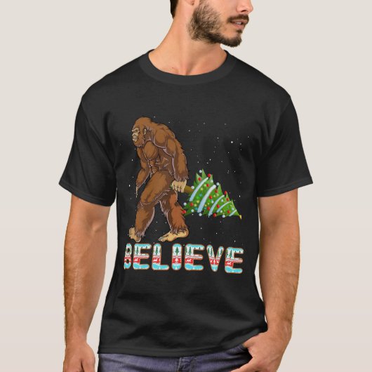 信じBigfoot Shirt | Bigfootクリスマスギフト Tシャツ (正面)