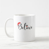 信じChristmas Cupクリスマスグラフィック コーヒーマグカップ (左)