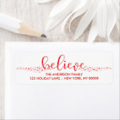 信じChristmas Hand Lettered Script Label ラベル (インサイチュ)
