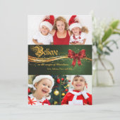 信じChristmas Holiday Photo Card シーズンカード (スタンド正面)