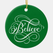 信じChristmas Ornament セラミックオーナメント (正面)