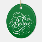 信じChristmas Ornament セラミックオーナメント (左)