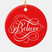 信じChristmas Ornament セラミックオーナメント (裏面)