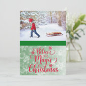 信じChristmas Photo Card魔法 シーズンカード (スタンド正面)