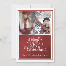信じChristmas Photo Card魔法