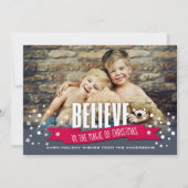 信じChristmas Photo Card魔法 シーズンカード (正面)