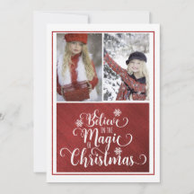 信じChristmas Photo Card魔法