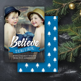 信じChristmas Photo Cards魔法 シーズンカード