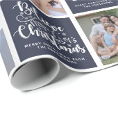 信じChristmas Photo Collageの魔法 ラッピングペーパー (ロールコーナー)