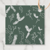 信じChristmas Script Green フェイバータグ (裏面)