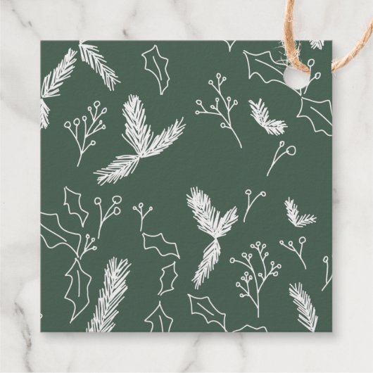 信じChristmas Script Green フェイバータグ (裏面)