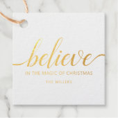 信じChristmas Script Green フェイバータグ (正面)