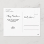 信じChristmas Script White Photo シーズンポストカード (裏面)