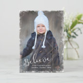 信じChristmas Snow Framed Holiday Photo シーズンカード (スタンド正面)