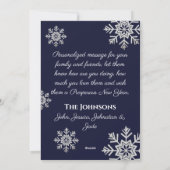 信じChristmas Snowflakesの魔法で写真 シーズンカード (裏面)