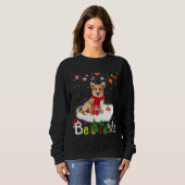 信じCorgi Dogクリスマス スウェットシャツ (正面フル)