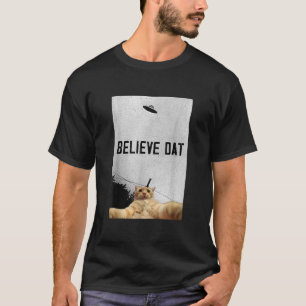 信じDatエイリアンUFO Dat UFO おもしろい Ufo Cat Selfi Tシャツ