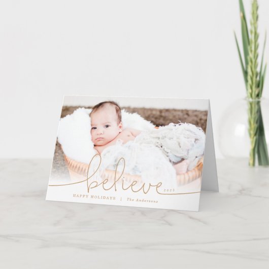 信じHoliday Photo シーズンカード (正面)