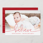 信じHoliday Photo Card シーズンカード (正面/裏面)