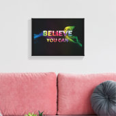 信じHome Studio Office Black キャンバスプリント (インサイチュ (リビング))