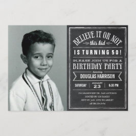 信じIt Or Not Old Photo Birthday Party招待状 招待状