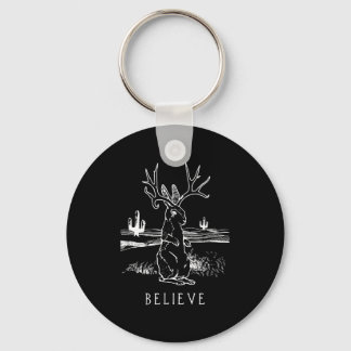 信じJackalope Cryptid Rabbit Bunny Apparel キーホルダー