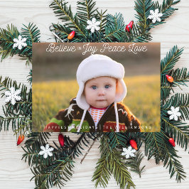 信じJoy Peace Love Christmas Holiday Photo シーズンカード