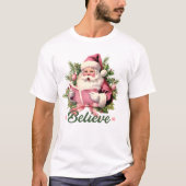 信じPink Santa Tシャツ (正面)