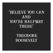信じRoosevelt感動的引用文 ポスター (正面)
