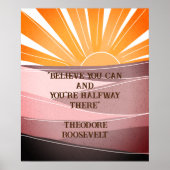 信じRoosevelt感動的引用文 ポスター (正面)