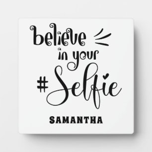 信じSelfie Umous Positivity引用文名 フォトプラーク