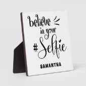 信じSelfie Umous Positivity引用文名 フォトプラーク (正面)