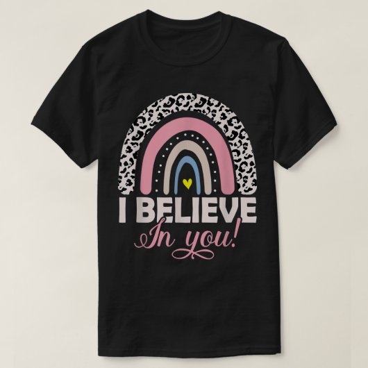 信じTシャツ先生テスト日Tシャツ Tシャツ (デザイン正面)
