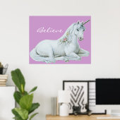 信じUnicornポスター ポスター (ホームオフィス)