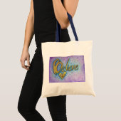 信じWord Art感動的 Tote Bag トートバッグ (正面(商品))