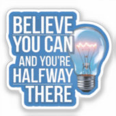 信じYou Can -引用文やる気を起こさせるシール シール (正面)