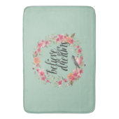 信じYour Dreamsフローラリース バスマット (正面縦)