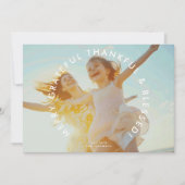 信はっきりした教メリー感謝と感謝賛美& シーズンカード (正面)