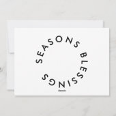 信はっきりした教メリー感謝と感謝賛美& シーズンカード (裏面)