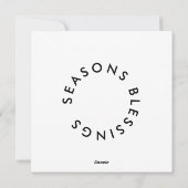 信はっきりした教メリー感謝と感謝賛美& シーズンカード (裏面)